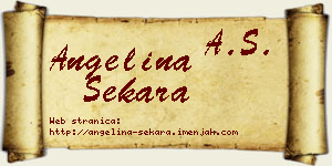 Angelina Šekara vizit kartica